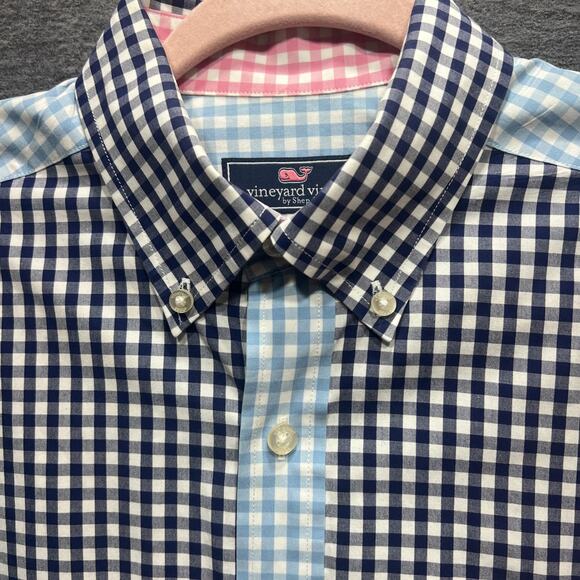Vineyard Vines Carleton Gingham Party Slim Fit Tucker Button Down Shirt Size M - Picture 6 of 12